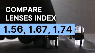 Compare 1.56, 1.67, 1.74 Index Lenses With -17 High Myopia Rx