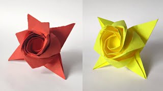 Origami ROSE tutorial | How to make a paper roses