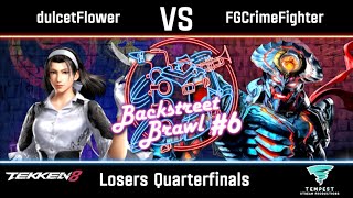 dulcetFlower (Jun) vs FGCrimeFighter (Yoshimitsu) - Tekken 8 Losers Quarters -  Backstreet Brawl #6