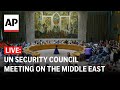 LIVE: UN Security Council meeting on the Middle East