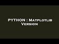 PYTHON : Matplotlib Version
