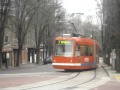 Portland Streetcar passing by PSU