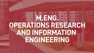 Operations Research and Information Engineering at Cornell Tech