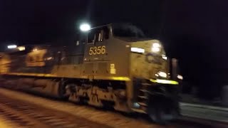 [CSX]5356 ES40DC Leads L409-04 Through Fayetteville NC Pulling Hard \u0026 Notch 8 Action