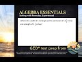 GED® Math: Find Width Given Rectangle's Perimeter (1.5, Exp, #9)