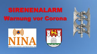 SIRENENALARM - Warnung vor Corona | Sprachdurchsage in Wolfsburg