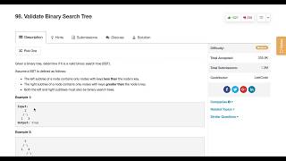 Google Coding Interview Question: Validate Binary Search Tree