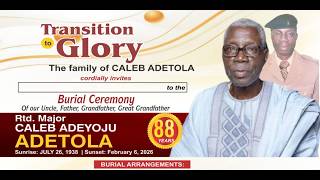 DAY 2 - CELEBRATION OF LIFE || MAJ. CALEB ADEYOTU ADETOLA(Rtd) || MAY 23RD, 2026