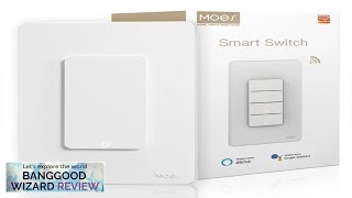 MoesHouse Tuya Smart WiFi Wall-mounted Switch Timing Function Remote APP Control Voice Review