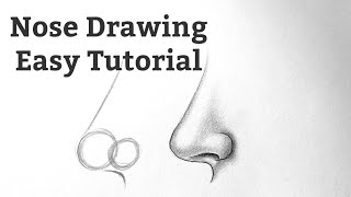 How to draw a nose(side view)easy step by step for beginners Drawing  nose easy tutorial with pencil