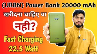 URBN 20k mAh Lithium Polymer 22.5W Super Fast Charging Ultra Compact Power Bank || Urbn Power Bank