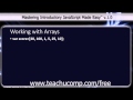JavaScript Training Tutorial Working with Arrays