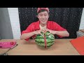 수박껍질을 벗겼더니 안에 다른 과일들이 들어있다 허팝 skin many fruit in watermelon