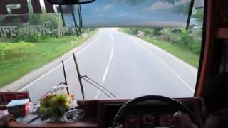 Hino bus running @120 km/h.