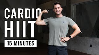 15 Minute Fat Burning Cardio HIIT Workout | Burn 300 Calories | No Equipment, No Repeat