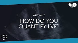 60 Seconds of Echo Teaching Answer: How do you quantify LVF?