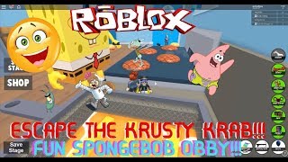 Roblox Krusty Krab Obby Roblox Free Build - playing roblox spongebob escape check mobile phone players