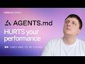AGENTS.md is making your agent worse | what to do instead
