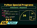 Python Special Programs - Fibonacci Sequence