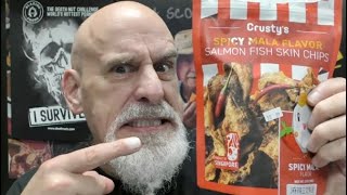 Spicy Mala Flavored Salmon Skin Chips! This is a unique product!