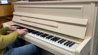 Samick JS-112 Ivory White Upright Piano 2003 - Moon River - Demo