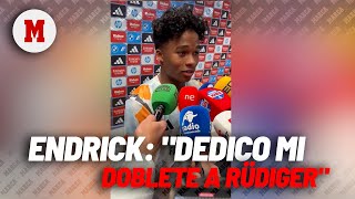 Endrick le dedica su doblete a Rüdiger: \