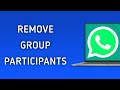 How to Remove WhatsApp Group Participants on PC