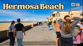 Hermosa Beach, Los Angeles | Walking Tour 4K January 1st
