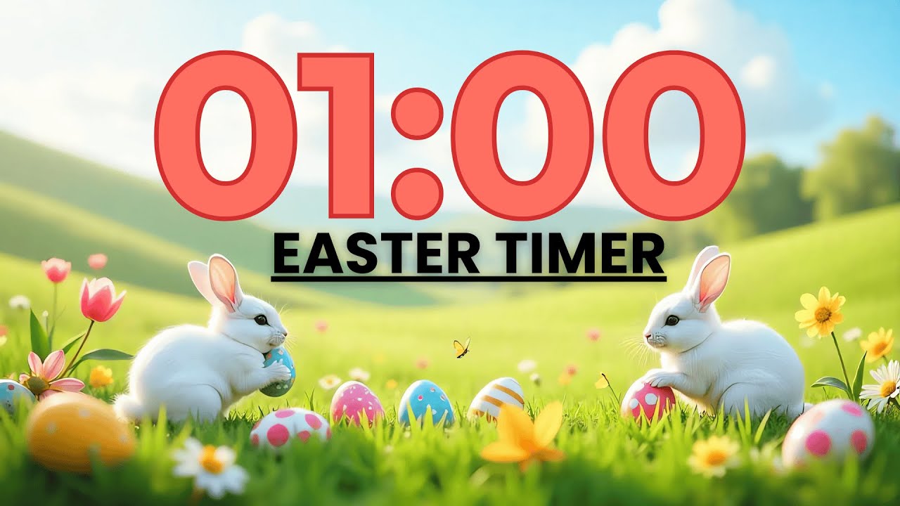 1 Minute Easter Timer рџђј Quick Countdown With Carefree Music Youtube