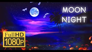 1 Hour Lovely Moon Music for Dreams, Relaxing Ambient Music and Cloudscape