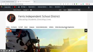 Ferris ISD Online Returning Student Registration (English Version)