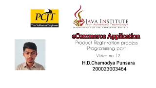 Web Project Task 12 | 1st Year | Semester 01 | Java Institute | Chamodya Punsara