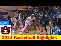 Memphis vs #4 Auburn Basketball Game Highlights 11 27 2024