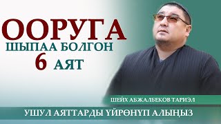 Ушул аяттарды үйрөнүп алыңыз 6 шыпаа аяттары / шейх Абжалбеков Тариэл