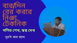 বার/দিন নির্ণয়ের সহজ টেকনিক।