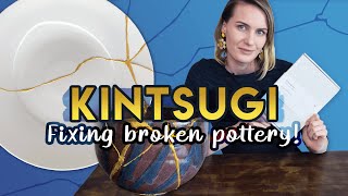 Fixing my broken pot & plate with Kintsugi DIY Repair