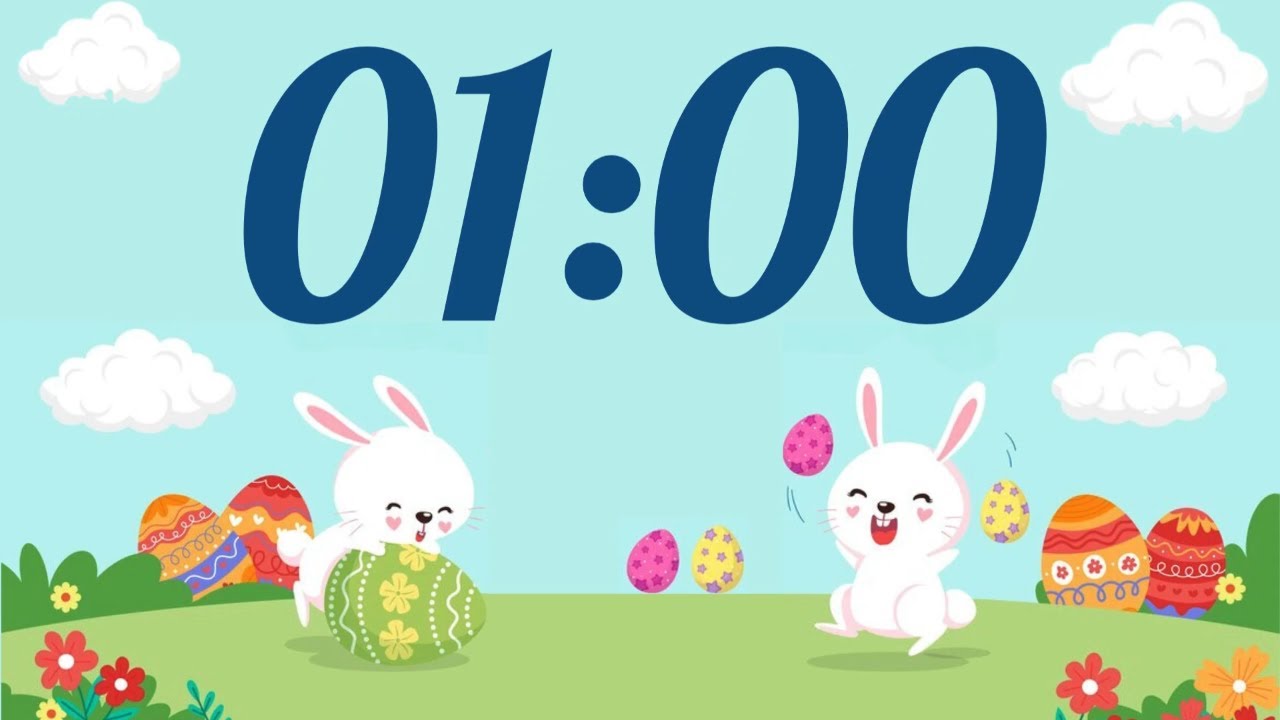 1 Minute Easter Timer With Music And Alarm Youtube