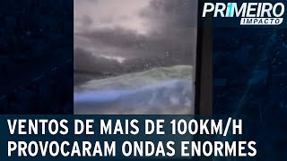 Terror em alto mar: forte tempestade assusta passageiros de cruzeiro | Primeiro Impacto (02/06/23)