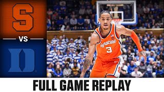 Syracuse vs. Duke  Game Replay | 2023-24 ACC Men’s Basketball