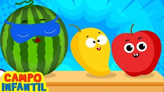 Diez frutitas - Canta y aprende sobre las frutas con Elly en el supermercado | Campo Infantil