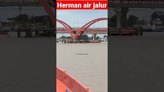 motor jukung, melintasi jembatan Musi 2 Palembang#shorts