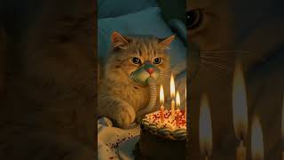 #animalintelligence #cat #cake #o #cute #aiandcats #happybirthday #aicats #funny #kitten #o