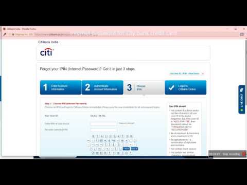 How to change/create the Internet passward (IPIN) for city bank credit card How to change/create the Internet passward (IPIN) for city bank credit card