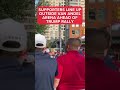 Supporters line outside arena in Grand Rapids for Trump/Vance rally