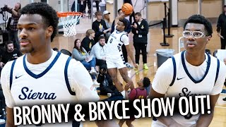 Bronny James First Dime To Bryce James In Game! Central Catholic Vs Sierra Canyon!