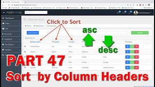 Part 47 - Sorting Table Data by Column Header Links