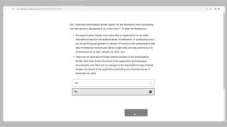 One-Time Information Collection: An Example of a Filing with Reportable Foreign Ownership