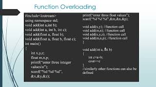 Passing arguments to a function, Function overloading & Recursive function