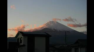 富士山　12月3日　夕暮れ時　オスプレイが  東富士演習場に飛来　【４K】