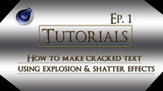 Cinema 4D tutorial: Cracked text effect with Explosion & shatter tools